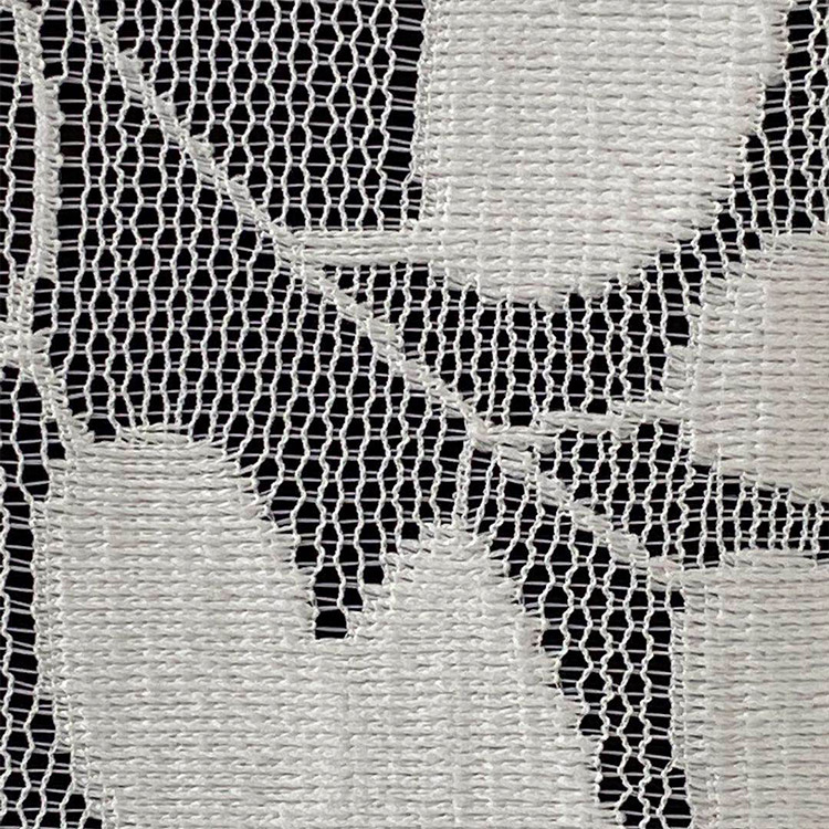 도매 디자인 100 폴리 에스터 잎 패턴 자카드 날실 니트 메쉬 셔츠 쉬어 커튼 패브릭 침실
