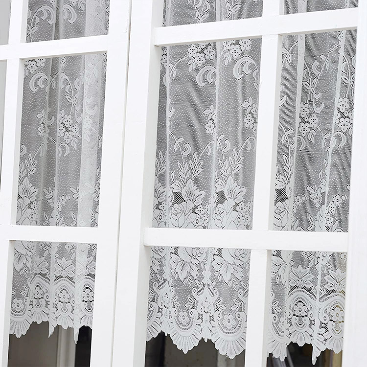 New Designs Jacquard net tulle voile 롤 메쉬 니트 폴리에스터 커튼 쉬어 패브릭 엑스트라 와이드