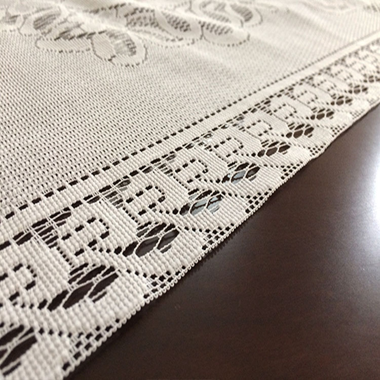공장 사용자 정의 일본 수 놓은 문 이슬람 스타일의 얇은 명주 그물 커튼 패브릭