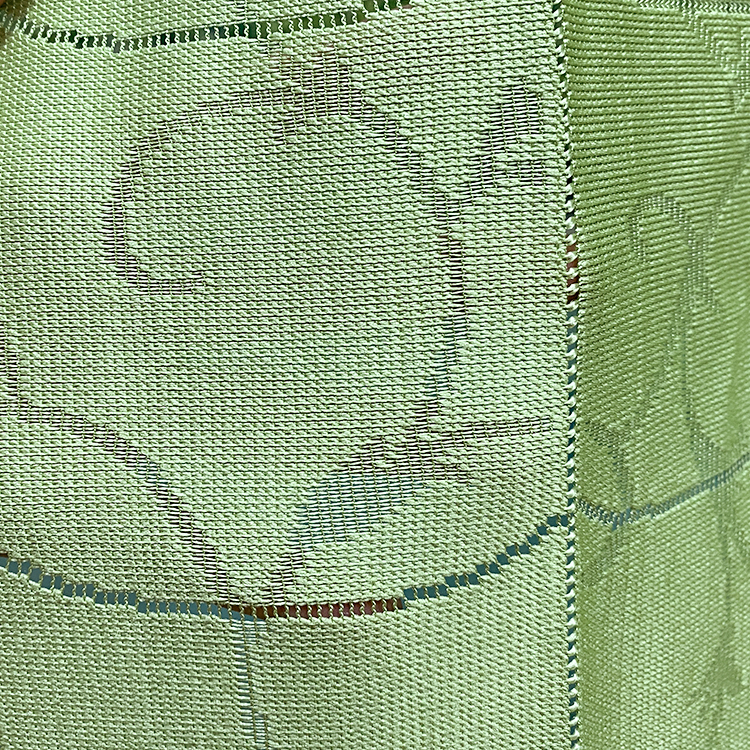 녹색 분배기 창 정전 개인 정보 보호 라멜라 자카드 수직 대나무 도어 커튼 패브릭